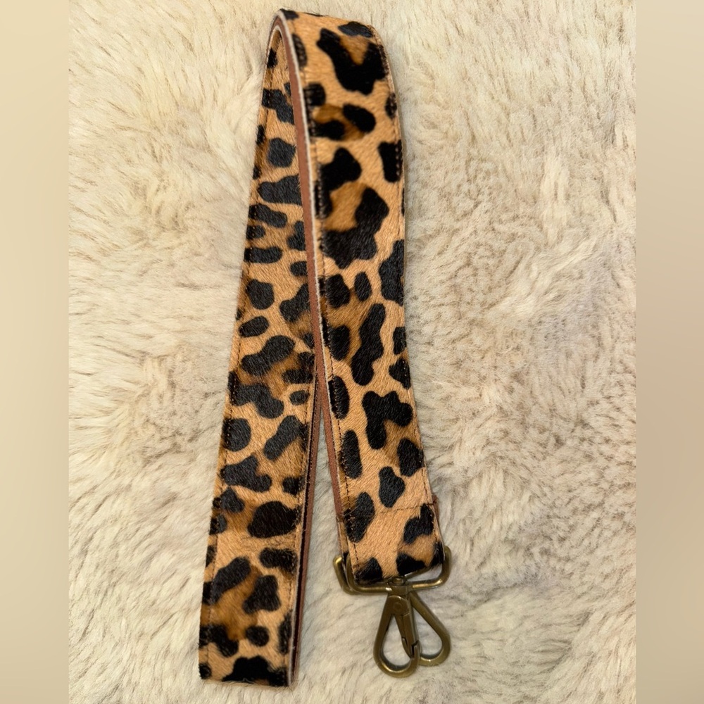 Leopard Print Cowhide Strap